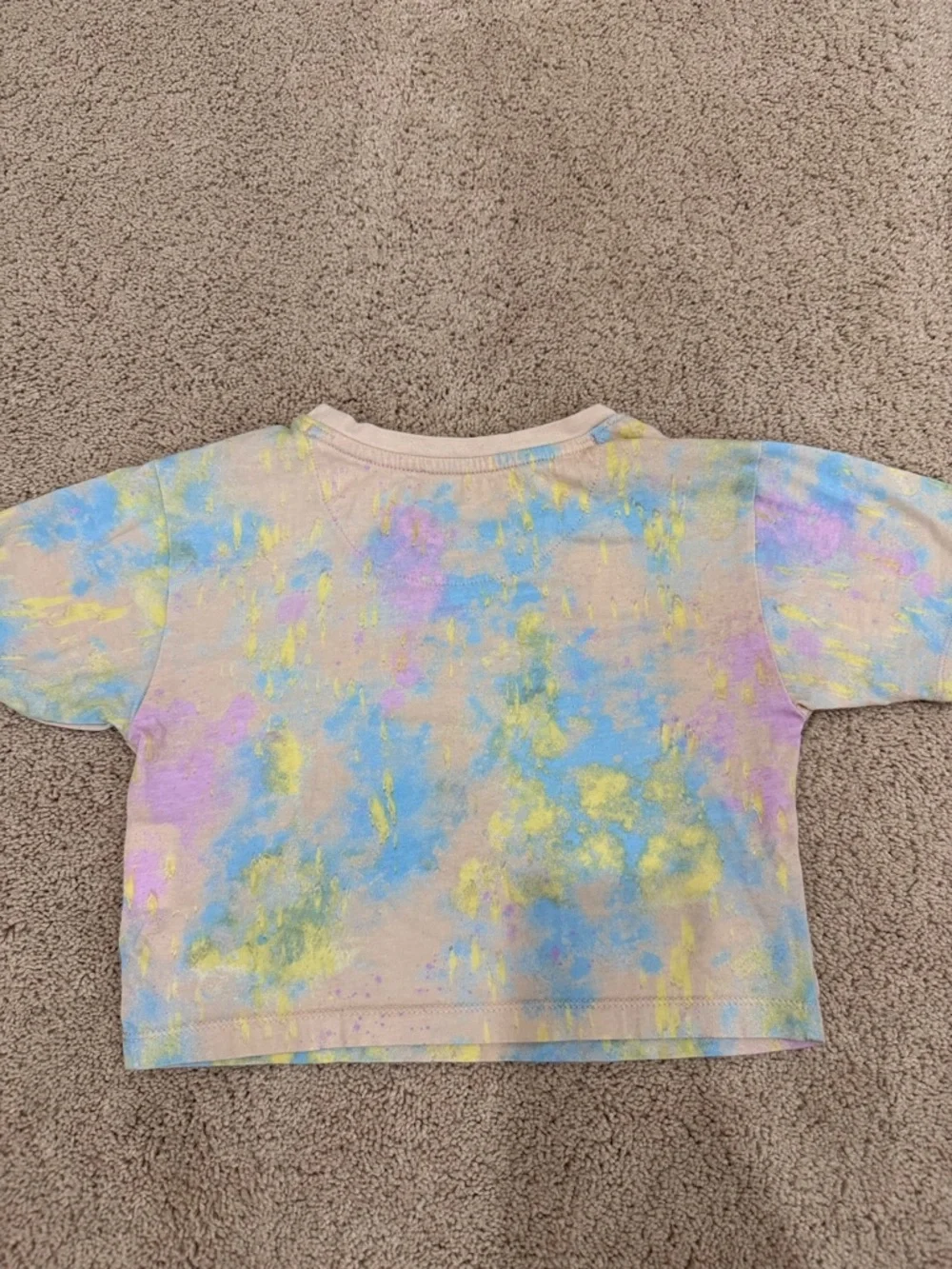 Nike Pastel Tie-Dye Crop Tee with Mauve Bike Shorts - Picture 5 of 5